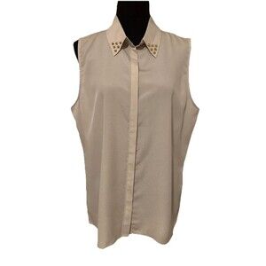 Violet & Claire Womens Size XL Sleeveless Top Hidden Buttons Lightweight